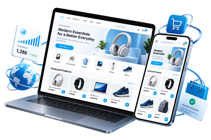 Digital solutions on laptop